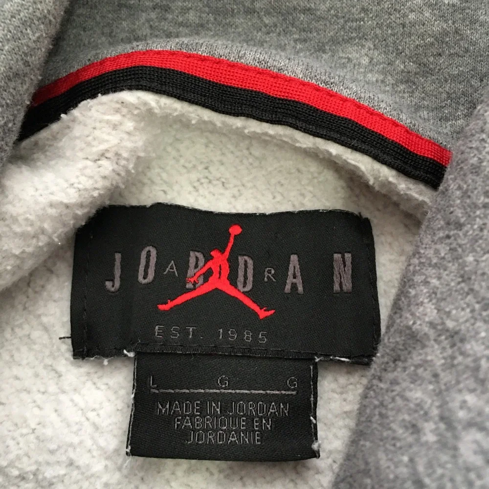 Nike Air Jordan Pullover Hoodie Mens Large Gray Jumpman Sweatshirt